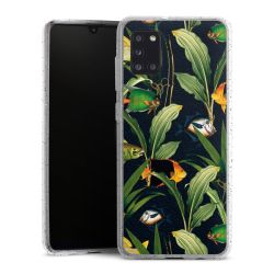 Silikon Glitter Case transparent-silber