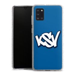 Silikon Glitter Case transparent-silber