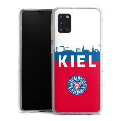 Silikon Glitter Case transparent-silber