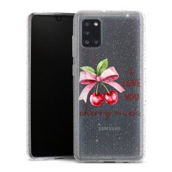 Silikon Glitter Case transparent-silber