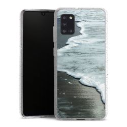 Silikon Glitter Case transparent-silber