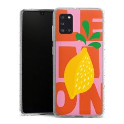 Silikon Glitter Case transparent-silber