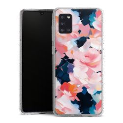 Silikon Glitter Case transparent-silber