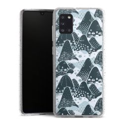 Silikon Glitter Case transparent-silber