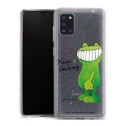 Silikon Glitter Case transparent-silber