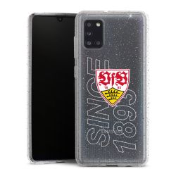 Silikon Glitter Case transparent-silber