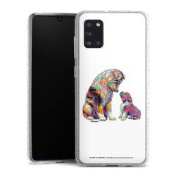 Silikon Glitter Case transparent-silber