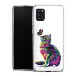 Silikon Glitter Case transparent-silber