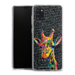 Silikon Glitter Case transparent-silber