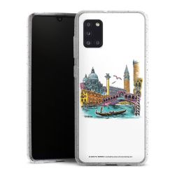 Silikon Glitter Case transparent-silber