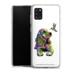 Silikon Glitter Case transparent-silber