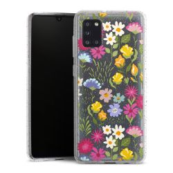 Silikon Glitter Case transparent-silber