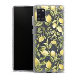 Silikon Glitter Case transparent-silber