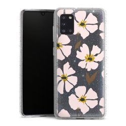 Silikon Glitter Case transparent-silber