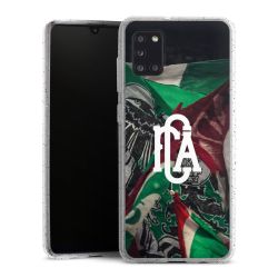 Silikon Glitter Case transparent-silber