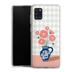 Silikon Glitter Case transparent-silber