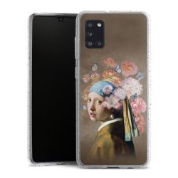 Silikon Glitter Case transparent-silber