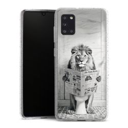 Silikon Glitter Case transparent-silber