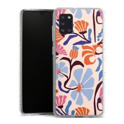 Silikon Glitter Case transparent-silber