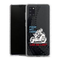 Silikon Glitter Case transparent-silber