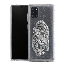 Silikon Glitter Case transparent-silber