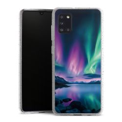 Silikon Glitter Case transparent-silber