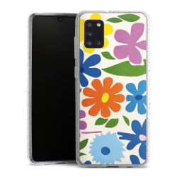 Silikon Glitter Case transparent-silber