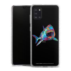 Silikon Glitter Case transparent-silber