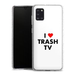 Silikon Glitter Case transparent-silber