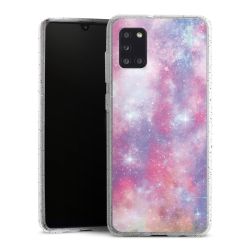 Silikon Glitter Case transparent-silber