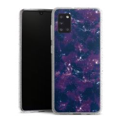 Silikon Glitter Case transparent-silber