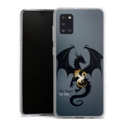 Silikon Glitter Case transparent-silber