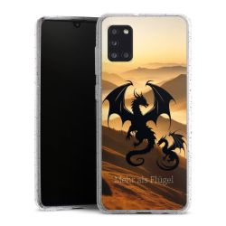 Silikon Glitter Case transparent-silber