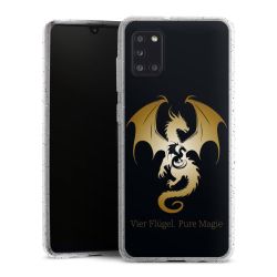 Silikon Glitter Case transparent-silber