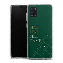 Silikon Glitter Case transparent-silber