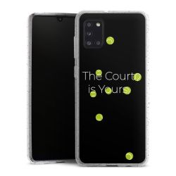 Silikon Glitter Case transparent-silber