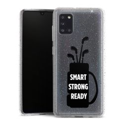 Silikon Glitter Case transparent-silber