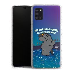 Silikon Glitter Case transparent-silber