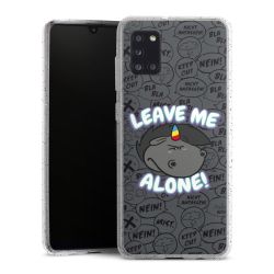 Silikon Glitter Case transparent-silber