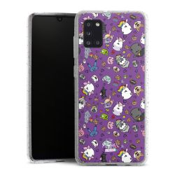 Silikon Glitter Case transparent-silber