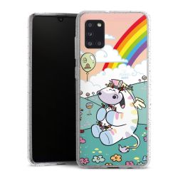 Silikon Glitter Case transparent-silber