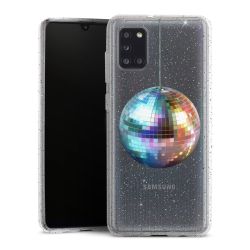 Silikon Glitter Case transparent-silber