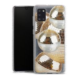 Silikon Glitter Case transparent-silber