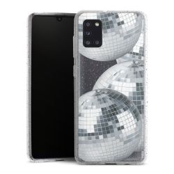 Silikon Glitter Case transparent-silber