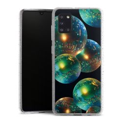 Silikon Glitter Case transparent-silber