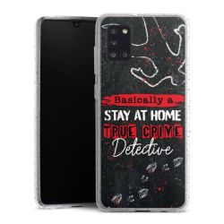 Silikon Glitter Case transparent-silber