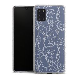 Silikon Glitter Case transparent-silber