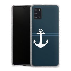 Silikon Glitter Case transparent-silber