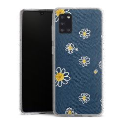 Silikon Glitter Case transparent-silber