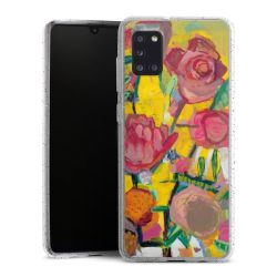 Silikon Glitter Case transparent-silber